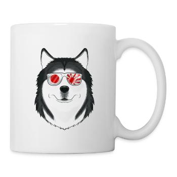 Husky Japan Sunglasses I Japanese Flag - Tasse - Weiß - Rechts