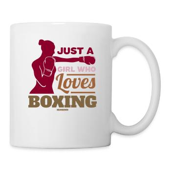 Just A Girl Who Loves Boxing - Tasse - Weiß - Rechts