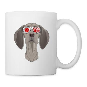 Weimaraner Japan Sunglasses I Japanese Flag - Mug - white - Right