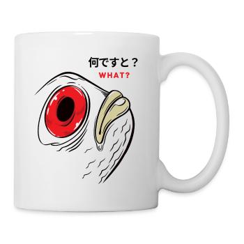 Was? durchdachtes Fischbarsch-Angelgeschenk - Tasse - Weiß - Rechts