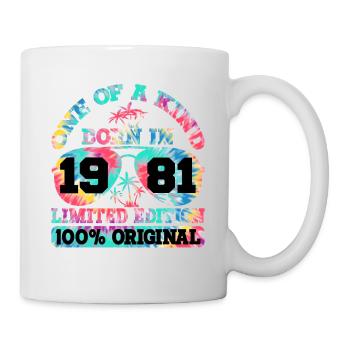 Unique Born 1981 Édition Limitée - Mug blanc - blanc - Droite