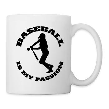 Baseballspiel Baseball Geschenk Baseballliebhaber - Tasse - Weiß - Rechts