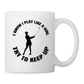 Golf Golf Ball Girls Clubs de golf - Mug blanc - blanc - Droite