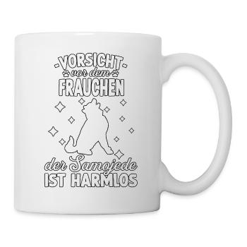 Lustiges Samojeden Frauchen Motiv Hunde Samojeden - Tasse - Weiß - Rechts