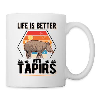 Life is better with Tapirs - Tasse - Weiß - Rechts