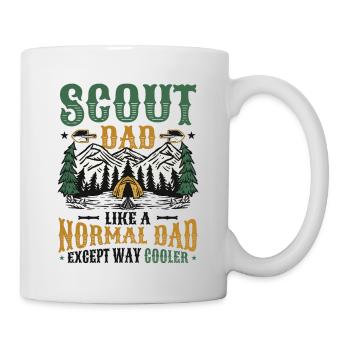 Scout Dad like a normal dad, only much cooler - Mug - white - Right