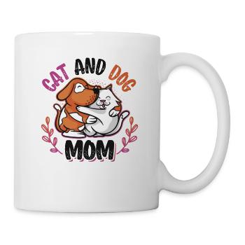 Mère de chat et de chien, animaux domestiques. - Mug blanc - blanc - Droite