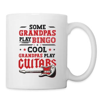 Coole Opas spielen Gitarre - Tasse - Weiß - Rechts