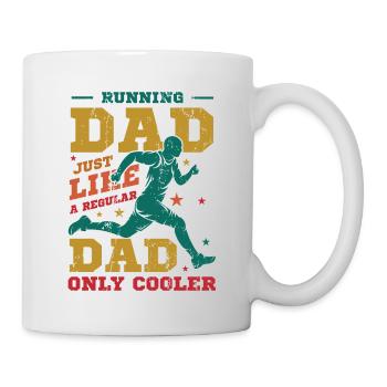 Courir papa, tout comme un papa ordinaire, seulement plus cool - Mug blanc - blanc - Droite