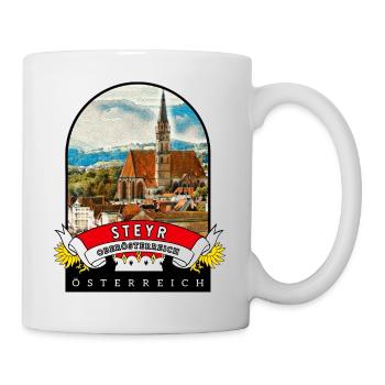 Oberösterreich Steyr Österreich Souvenir - Tasse - Weiß - Rechts