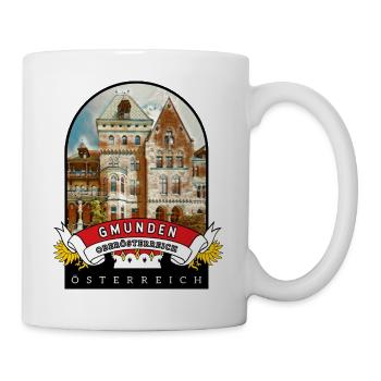 Oberösterreich Gmunden Österreich Souvenir - Tasse - Weiß - Rechts