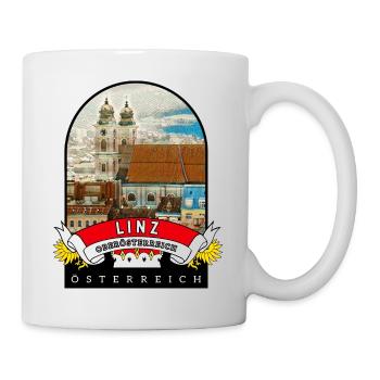Oberösterreich Linz Österreich Souvenir - Tasse - Weiß - Rechts