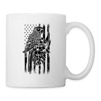 US Flag Parrot Bird Lover Parrot Bird - Mug - white - Right