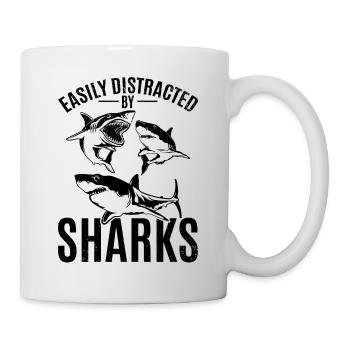 Great White Shark Love Ich werde leicht von Haien - Tasse - Weiß - Rechts
