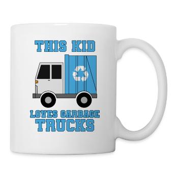 Müllwagen Liebe Müllabfuhr Kind Junge I Geschenk - Tasse - Weiß - Rechts