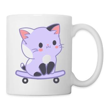 patineur Cat - Mug blanc - blanc - Droite