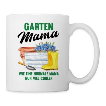 Garten Mama Lustiger Spruch Geschenk Damen - Tasse - Weiß - Rechts