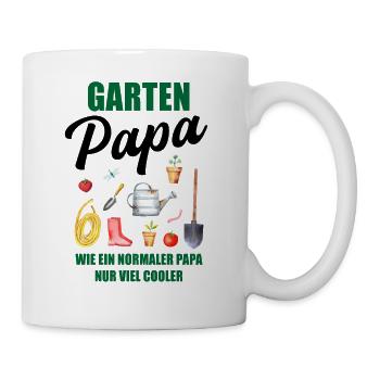 Garten Papa Lustiger Spruch Geschenk Herren - Tasse - Weiß - Rechts