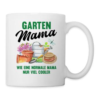 Garten Mama Lustiger Spruch Geschenk Damen - Tasse - Weiß - Rechts
