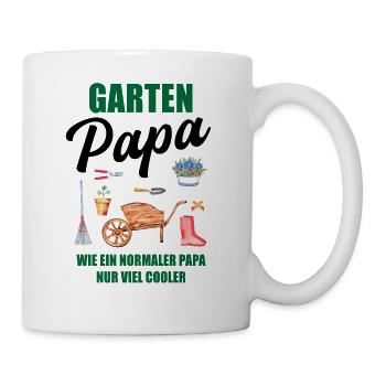 Garten Papa Lustiger Spruch Geschenk Herren - Tasse - Weiß - Rechts