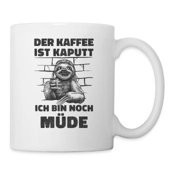 Kaffeetrinker Morgenmuffel Kaffeeliebhaber - Tasse - Weiß - Rechts