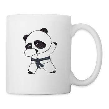 Lustige Dabbing Karate Baby Panda Bär Kampfkunst - Tasse - Weiß - Rechts