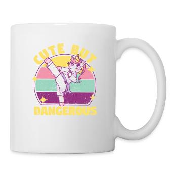 Drôle de Karaté Unicorn Lovers Arts Martiaux - Mug blanc - blanc - Droite