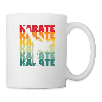 Rétro Vintage Karaté Silhouette 70s années 80 - Mug blanc - blanc - Droite