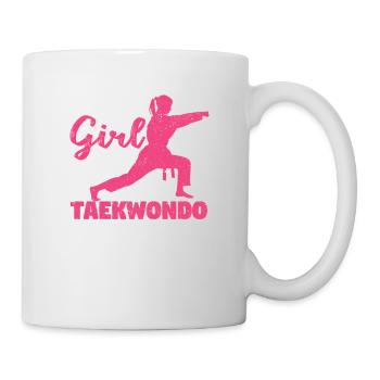 Juste une fille qui aime le taekwondo drôle d’arts martiaux - Mug blanc - blanc - Droite