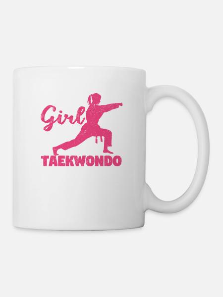 Juste une fille qui aime le taekwondo drôle d’arts martiaux - Mug blanc - blanc