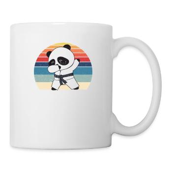 Lustige Dabbing Karate Baby Panda Bär Kampfkunst - Tasse - Weiß - Rechts
