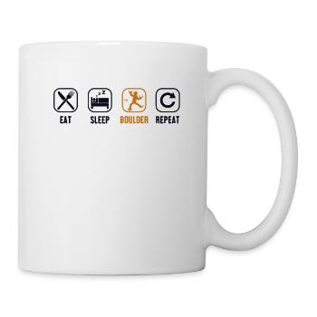 Eat Sleep Boulder Repeat Escalade Escalade de - Mug blanc - blanc - Droite