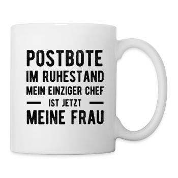 Postbote Witziger Spruch - Tasse - Weiß - Rechts