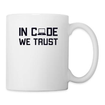 In Code We Trust Full Stack Coder Software - Mug - white - Right