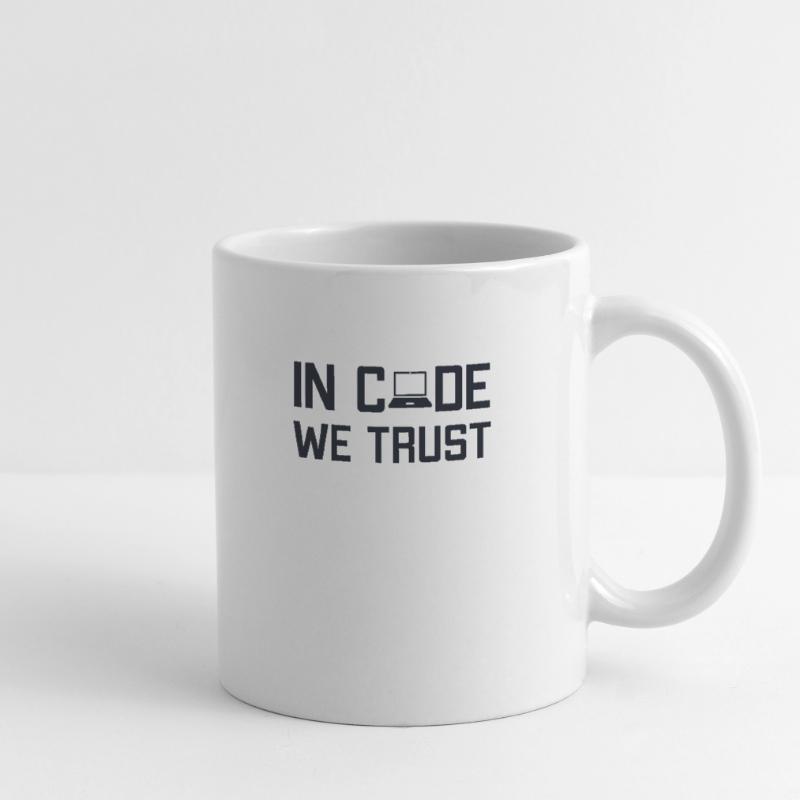In Code We Trust Full Stack Coder Software Mug