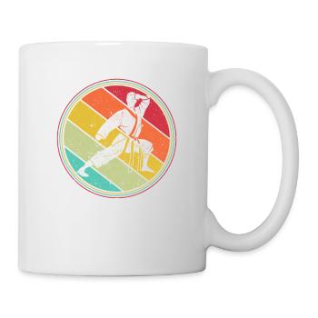 Karate Athlete Sparring Martial Arts Fighter Asia - Mug - white - Right