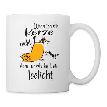 Yoga Katze mit Spruch - Tasse - Weiß - Rechts