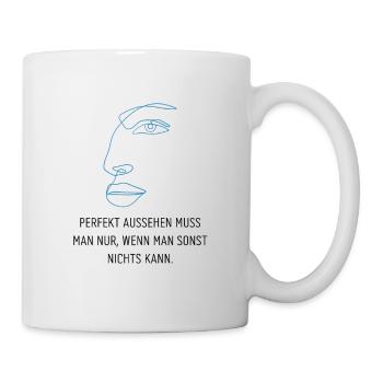 Jeder Mensch ist schön - Tasse - Weiß - Rechts