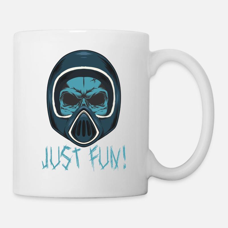 Casque de crâne - Mug blanc - blanc