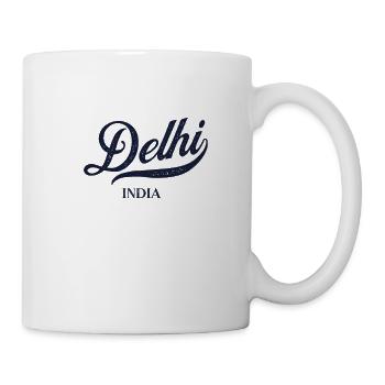 Retro India Stadt - Vintage Delhi - Tasse - Weiß - Rechts