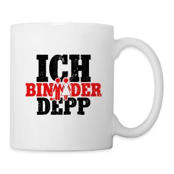 Ich bin der Depp Bräutigam - Tasse - Weiß - Rechts