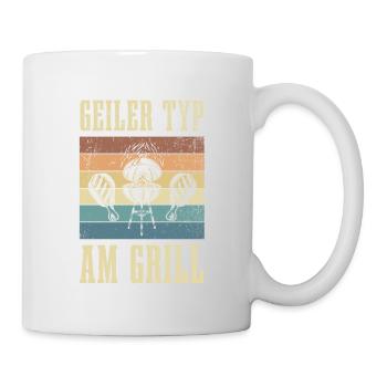 Geiler Typ am Grill Design für alle Profi Griller - Tasse - Weiß - Rechts