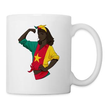 Cameroun Fille Incassable I Cameroun Héritage - Mug blanc - blanc - Droite