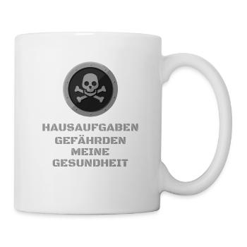 Hausaufgaben gefährden meine Gesundheit Schule - Tasse - Weiß - Rechts