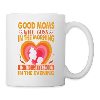 Good Moms Will Cuss - Blagues drôles - Mère - Mug blanc - blanc - Droite