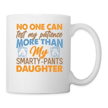 Personne ne peut tester ma patience - Blagues sur Elternsch - Mug blanc - blanc - Droite