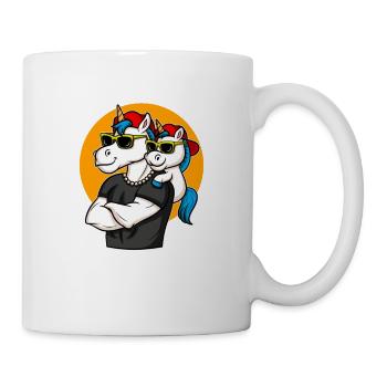 Unicorn Dadacorn Father Son Baby Boy - Mug - white - Right