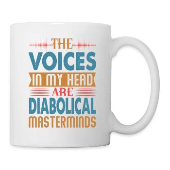 Les voix dans ma tête - Blagues de thérapie drôles - Mug blanc - blanc - Droite