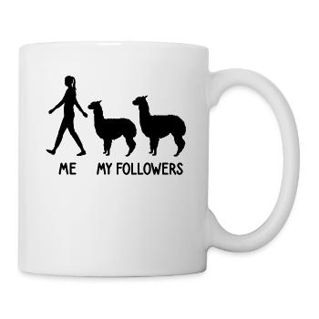 I Mean Followers Alpaca Lover Lama Lover - Mug - white - Right