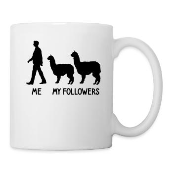 I Mean Followers Alpaca Lover Lama Lover - Mug - white - Right